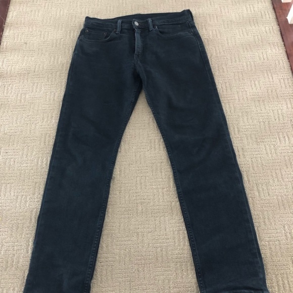 502 Levis Mens Jeans 29W 30L stretchy dark blue - Picture 1 of 3